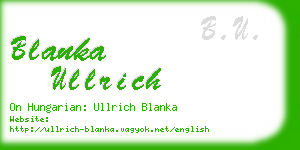 blanka ullrich business card